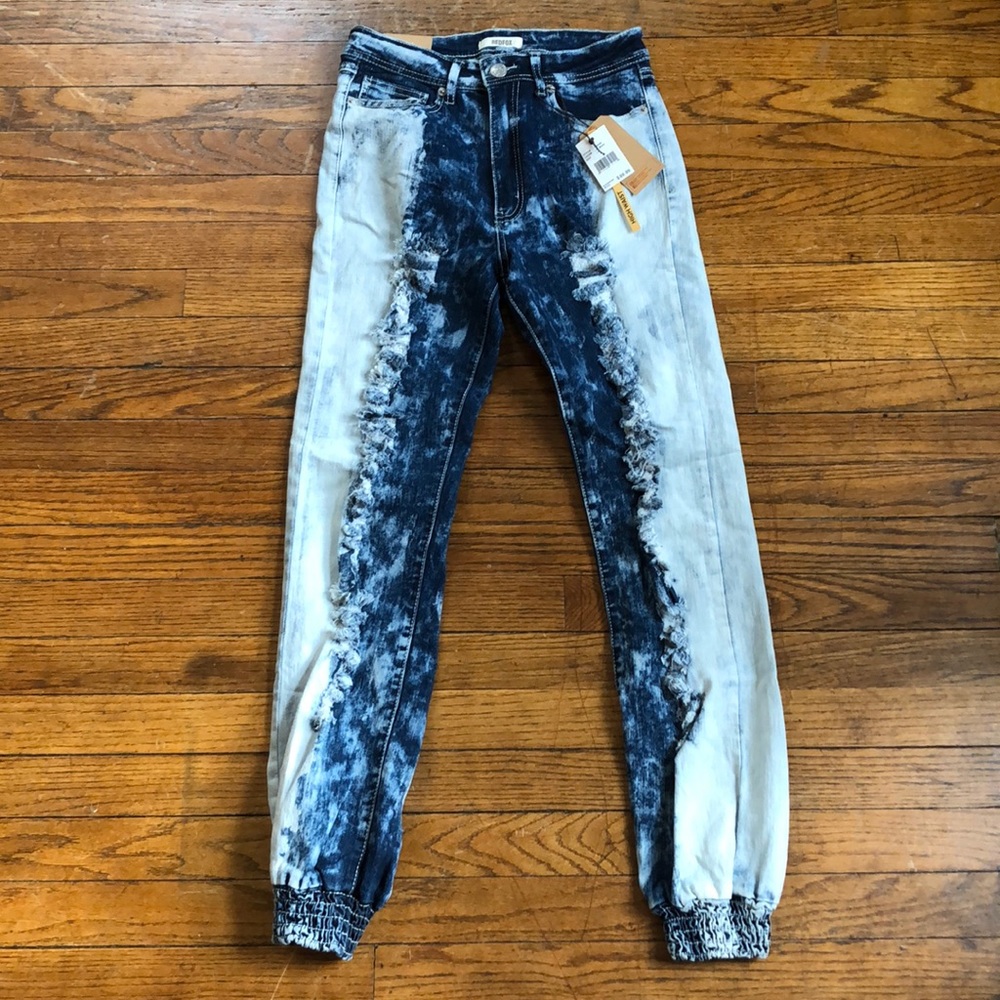 High-Waist Acid Wash Jeans